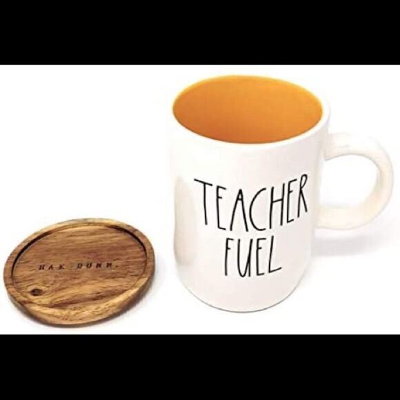 NEW Rae Dunn by Magenta, TEACHER FUEL Coffee Mug - Picture 1 of 10